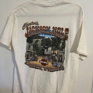 Jackson Hole WY Harley Davidson Large T shirt = Vintage